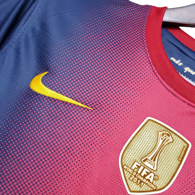 Camisa Barcelona Home Retrô - 2012/13 + Patch Campeão Mundial 2011