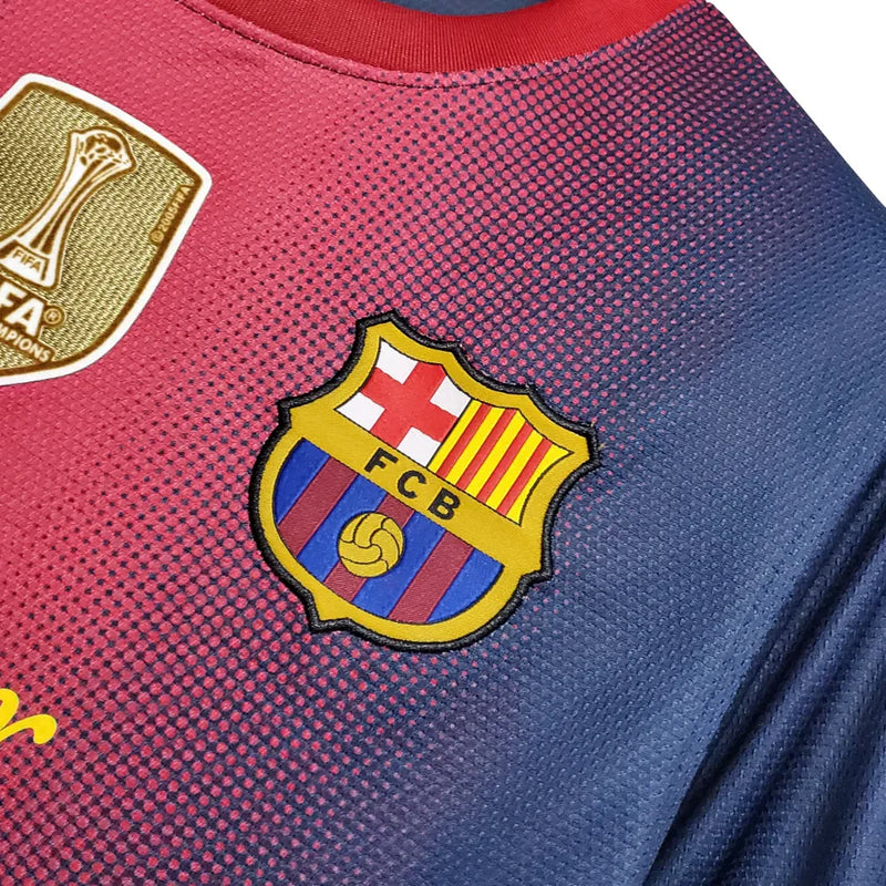 Camisa Barcelona Home Retrô - 2012/13 + Patch Campeão Mundial 2011