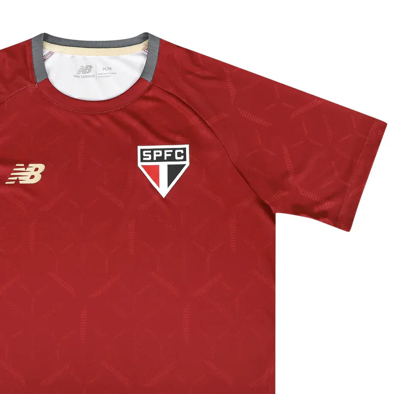 Camisa São Paulo Treino 2025/26 New Balance Vermelha