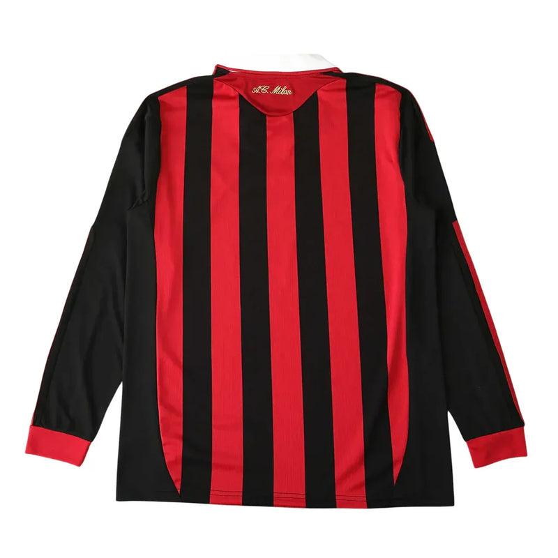Camisa Milan Manga Longa Retrô Home - 2009/10