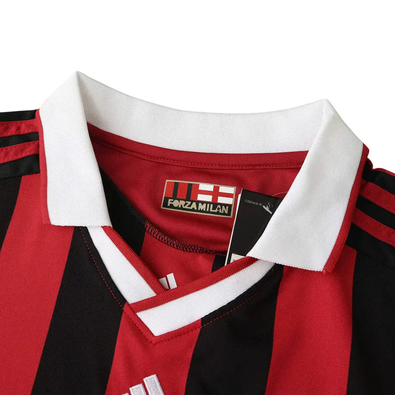 Camisa Milan Manga Longa Retrô Home - 2009/10