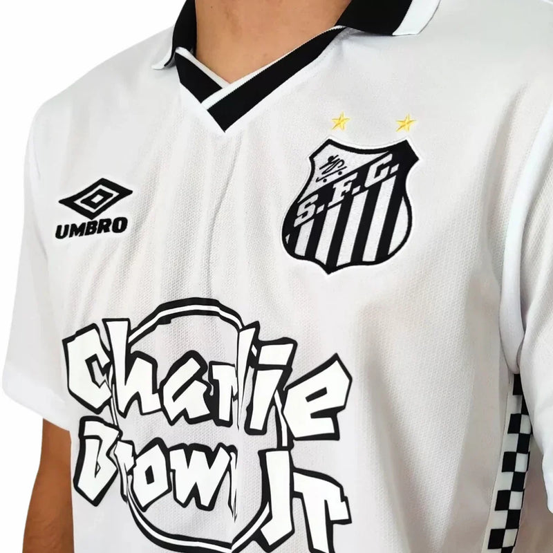 Camisa Santos Charlie Brown Jr. Dias de Glória Branca