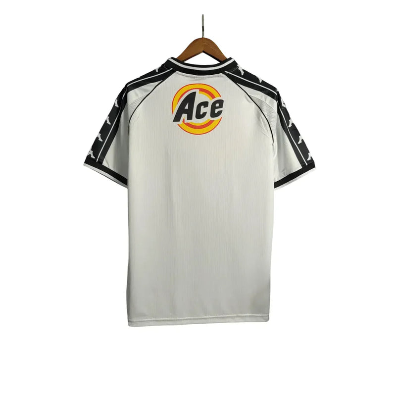 Camisa Vasco Away 2000 Retrô Branca e Preta