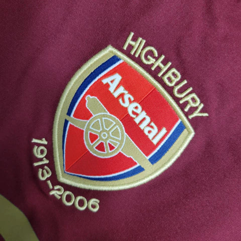 Camisa Arsenal Retrô Manga Longa Home - 2005/06