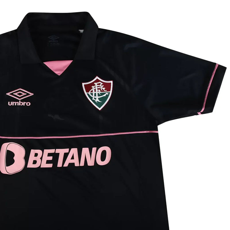 Camisa Fluminense Goleiro 2023/24 Umbro Preta e Rosa