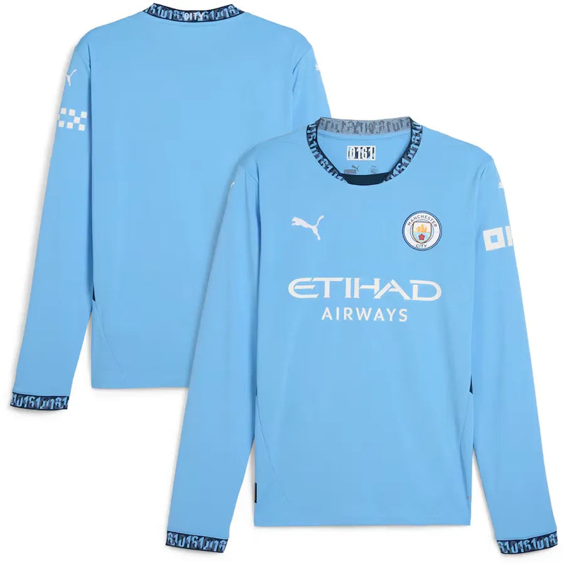Camisa Manchester City Manga Longa Home - 2024/25