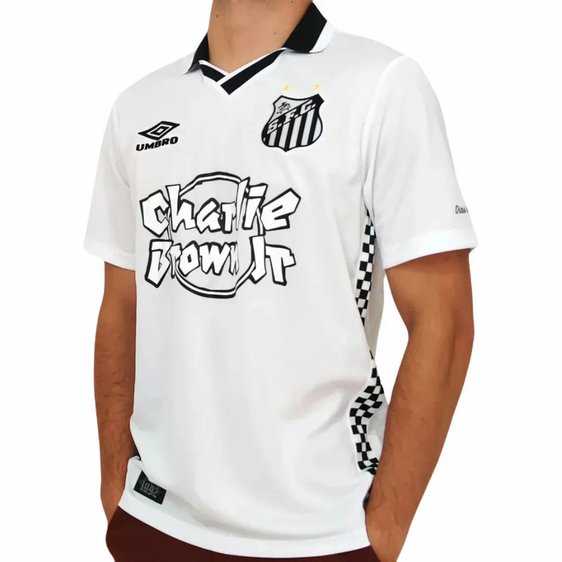 Camisa Santos Charlie Brown Jr. Dias de Glória Branca