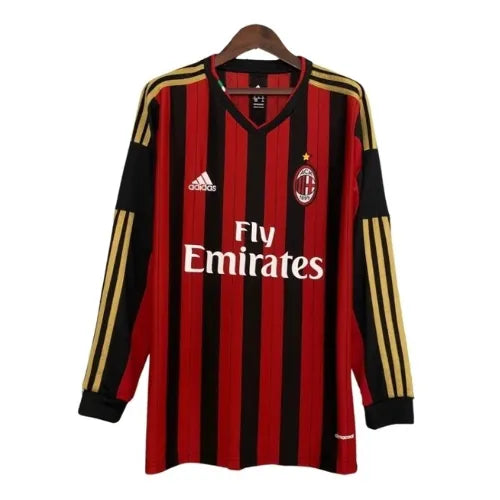 Camisa Milan Manga Longa Retrô Home - 2013/14